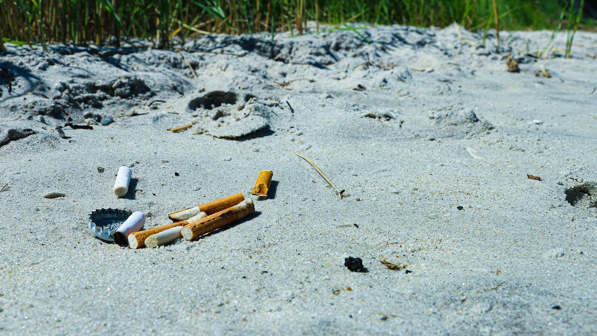 Fimpar på strand