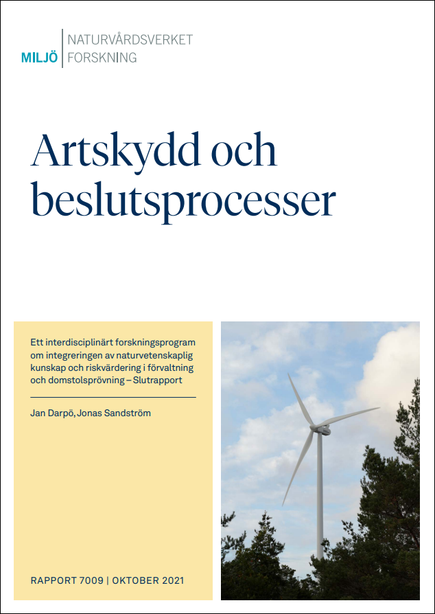 Artskydd och beslutsprocesser rapportframsida